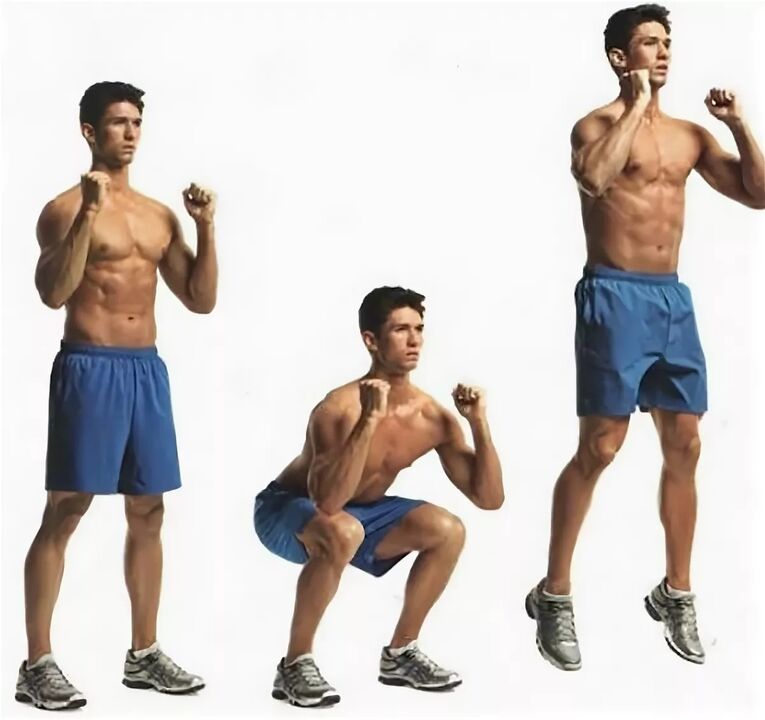 Jump squats helpen een man om snel en lang een erectie te krijgen